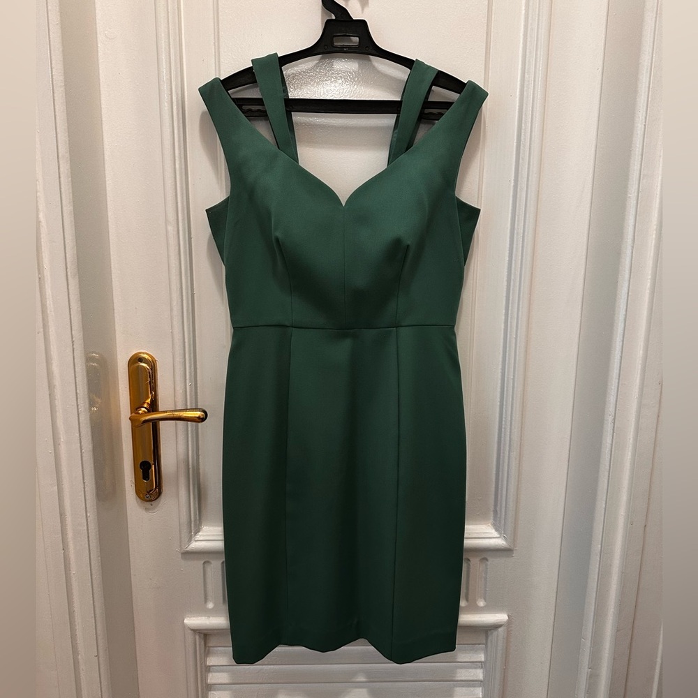 Black Halo Elegant Green Sleeveless Dress